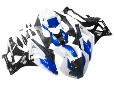 Cheap 2009-2014 BMW S1000RR Motorcycle Fairings - White Blue Glossy Black Castrol Canada