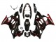 2004-2006 Suzuki GSX600F/GSX750F Motorcycle Fairings - Glossy Black Red Flame Canada