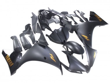 Cheap 2012-2014 Yamaha YZF 1000 R1 Motorcycle Fairings - Matte Black Gold Decals Canada