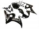 2003-2004 Yamaha YZF R6 Motorcycle Fairings - Glossy Black White Decals Canada