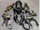 2021-2025 Kawasaki ZX10R Motorcycle Fairings - Glossy Black Gold Elf Snow Canada