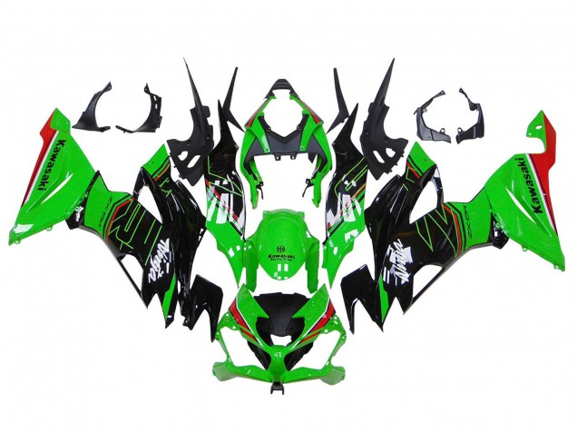 2019-2022 Kawasaki ZX6R Motorcycle Fairings - Green Glossy Black Red Canada