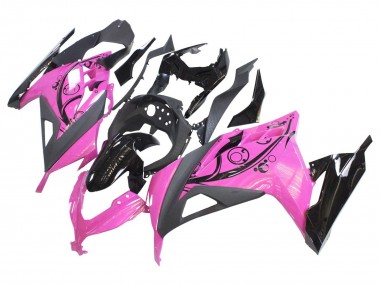Cheap 2013-2017 Kawasaki EX300 Motorcycle Fairings - Pink Black Canada