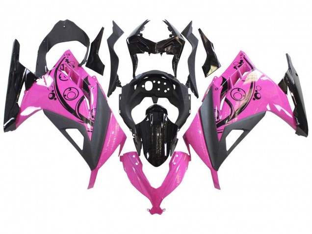 2013-2017 Kawasaki EX300 Motorcycle Fairings - Pink Black Canada