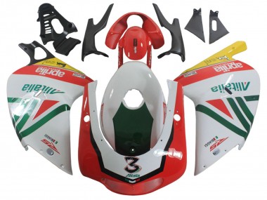 Cheap 2000-2005 Aprilia RS125 Motorcycle Fairings - White Yellow Green Black Alitalia 3 Canada