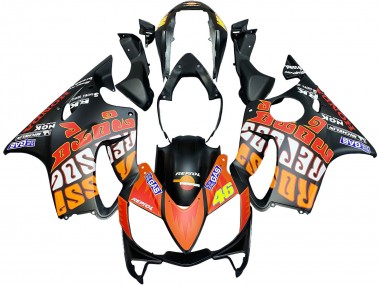 Cheap 2004-2007 Honda CBR600 F4i Motorcycle Fairings - Matte Black Orange Rossi Canada