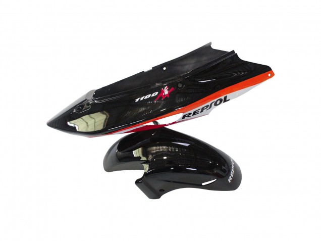 1996-2007 Honda CBR1100XX Blackbird Abs Motorcycle Fairings - Orange White Red Glossy Black Repsol Canada