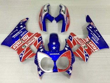 Cheap 1992-1993 Honda CBR900RR 893 Motorcycle Fairings - White Red Blue Star Castrol Canada