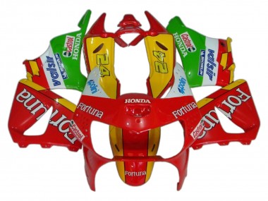 Cheap 1998-1999 Honda CBR900RR 919 Motorcycle Fairings - Red Yellow Green White Fortuna Castrol Canada
