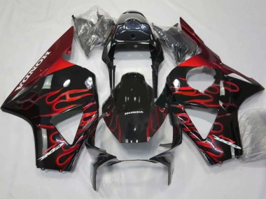 Cheap 2002-2003 Honda CBR900RR 954 Motorcycle Fairings - Glossy Black Red Flame Canada