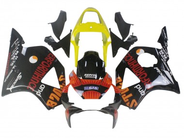 Cheap 2002-2003 Honda CBR900RR 954 Motorcycle Fairings - Yellow Red Glossy Black Repsol Rossi Canada