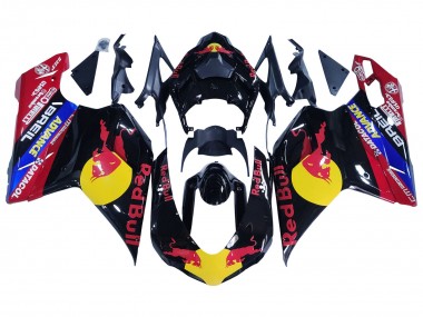 Cheap 2007-2014 Ducati 848/1098/1198 Motorcycle Fairings - Glossy Black Yellow Blue Red Bull Canada