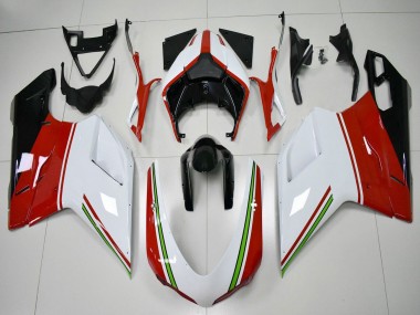 Cheap 2007-2014 Ducati 848/1098/1198 Motorcycle Fairings - White Red Green Glossy Black Canada