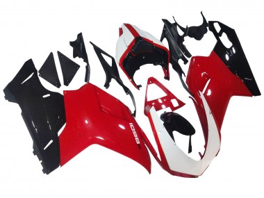 Cheap 2007-2014 Ducati 1098 Motorcycle Fairings - White Red Glossy Black Canada