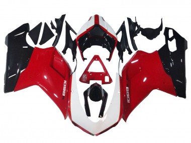 Cheap 2007-2014 Ducati 1098 Motorcycle Fairings - White Red Glossy Black Canada