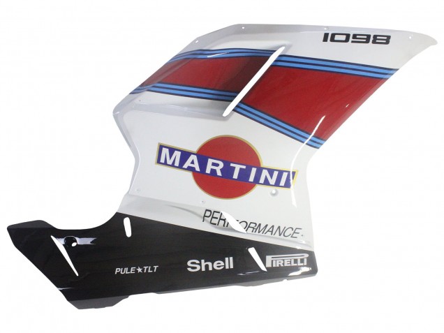 2007-2014 Ducati 1098 Motorcycle Fairings - White Red Blue Glossy Black Martini Canada