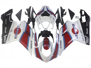 Cheap 2007-2014 Ducati 1098 Motorcycle Fairings - White Red Blue Glossy Black Martini Canada