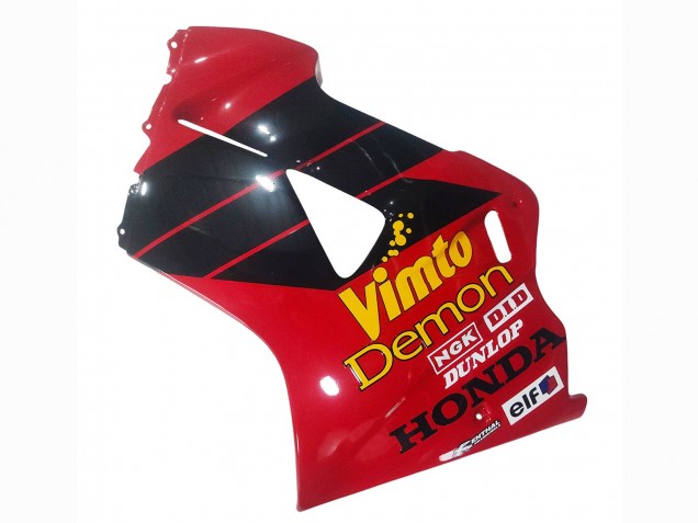 1998-2001 Honda VFR 800 Motorcycle Fairings - Red White Glossy Black Vimto Canada