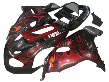 Cheap 1998-2003 Suzuki TL1000R Motorcycle Fairings - Glossy Black Red Flame Canada