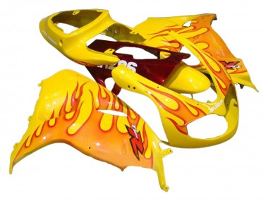 Cheap 1998-2003 Suzuki TL1000R Motorcycle Fairings - Yellow with Red Flame Canada