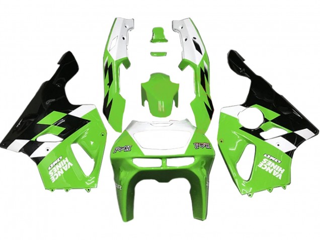 1996-2003 Kawasaki ZX7R Motorcycle Fairings - White Green Glossy Black Canada