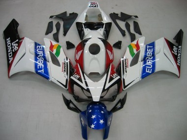 Cheap 2004-2005 Honda CBR1000RR Motorcycle Fairings - White Blue Red Glossy Black Star EuroBet Lee Canada