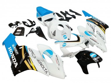 Cheap 2004-2005 Honda CBR1000RR Motorcycle Fairings - White Light Blue Yellow Black Konica Minolta Canada