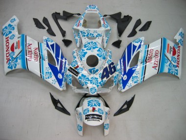 Cheap 2004-2005 Honda CBR1000RR Motorcycle Fairings - White Blue Snow Nastro Azzurro 46 Canada