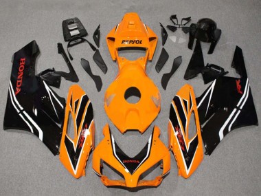 Cheap 2004-2005 Honda CBR1000RR Motorcycle Fairings - Orange White Glossy Black Stripe Canada