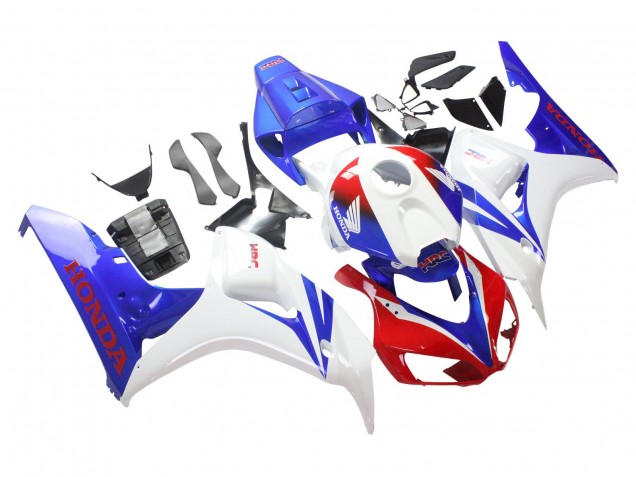 2006-2007 Honda CBR1000RR Motorcycle Fairing - White Red Blue HRC Canada