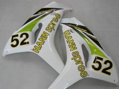 Cheap 2006-2007 Honda CBR1000RR Motorcycle Fairings - White Green Glossy Black Hannspree 52 Canada