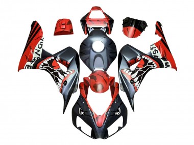 Cheap 2006-2007 Honda CBR1000RR Motorcycle Fairings - Red Matte Black Monster Shark Canada
