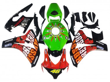 Cheap 2008-2011 Honda CBR1000RR Motorcycle Fairings - Green Orange Glossy Black Rossi Michelin 46 Canada