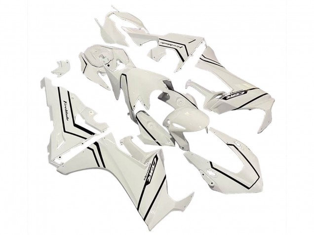 2017-2024 Honda CBR1000RR Motorcycle Fairings - White with Black Stripe Fireblade Canada