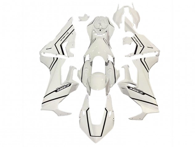 2017-2024 Honda CBR1000RR Motorcycle Fairings - White with Black Stripe Fireblade Canada