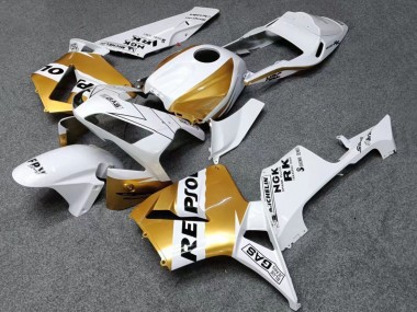 Cheap 2003-2004 Honda CBR600RR Motorcycle Fairings - White Gold Black Repsol Canada
