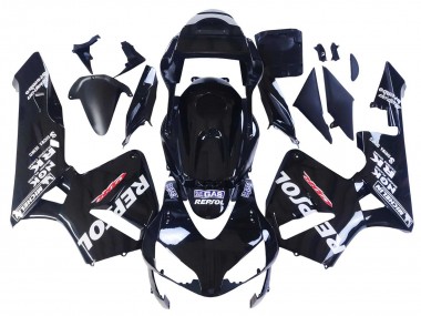 Cheap 2003-2004 Honda CBR600RR Motorcycle Fairings - Glossy Black White Repsol Canada