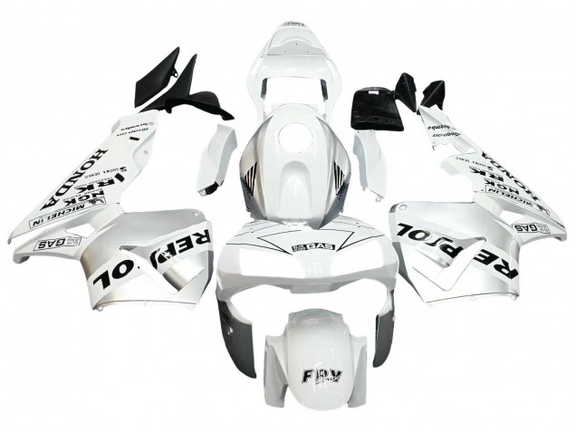 2003-2004 Honda CBR600RR Motorcycle Fairings - White Silver Black Repsol Canada