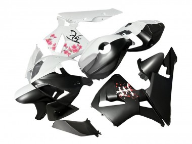Cheap 2005-2006 Honda CBR600RR Motorcycle Fairings - Black White with Cherry Blossom Canada