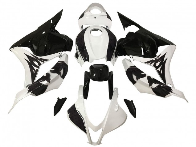 2009-2012 Honda CBR600RR Motorcycle Fairing - White Glossy Black Canada