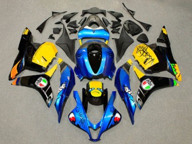 Cheap 2009-2012 Honda CBR600RR Motorcycle Fairings - Blue Yellow Glossy Black Shark 46 Canada