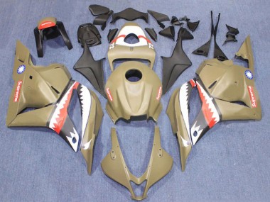 Cheap 2009-2012 Honda CBR600RR Motorcycle Fairings - Brown White Red Shark Canada