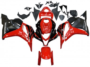 Cheap 2009-2012 Honda CBR600RR Motorcycle Fairings - Red Glossy Black Matte Black Stripe Canada