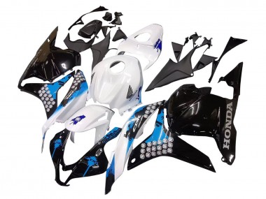 Cheap 2009-2012 Honda CBR600RR Motorcycle Fairings Kit - White Blue Glossy Black Canada