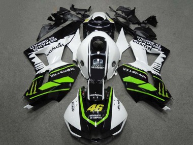Cheap 2009-2012 Honda CBR600RR Motorcycle Fairings - White Green Glossy Black Semakin Didepan Monster 46 Canada