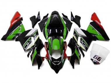 Cheap 2004-2005 Kawasaki ZX10R Motorcycle Fairings - White Black Green Elf Canada