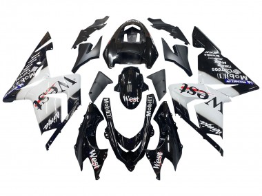 Cheap 2004-2005 Kawasaki ZX10R Motorcycle Fairings - White Black West Ninja Canada
