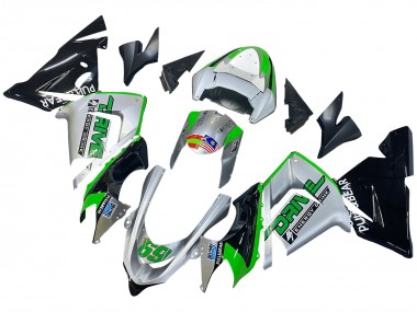 Cheap 2004-2005 Kawasaki ZX10R Motorcycle Fairings - Green Silver Black 69 Canada