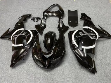 Cheap 2006-2007 Kawasaki ZX10R Motorcycle Fairings - Glossy Black White Circle Canada