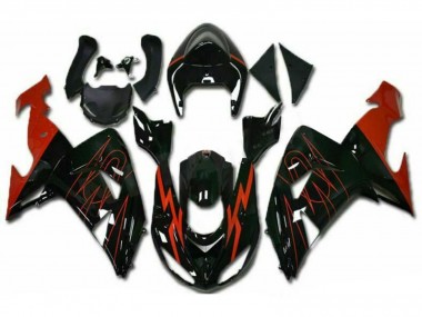 Cheap 2006-2007 Kawasaki ZX10R Motorcycle Fairings - Glossy Black Red Canada